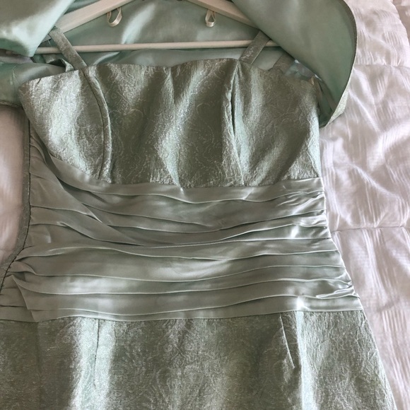 👗Designer Scott McClintock Dress with Tuxedo Waist in Mint Colour👗 - Picture 2 of 16